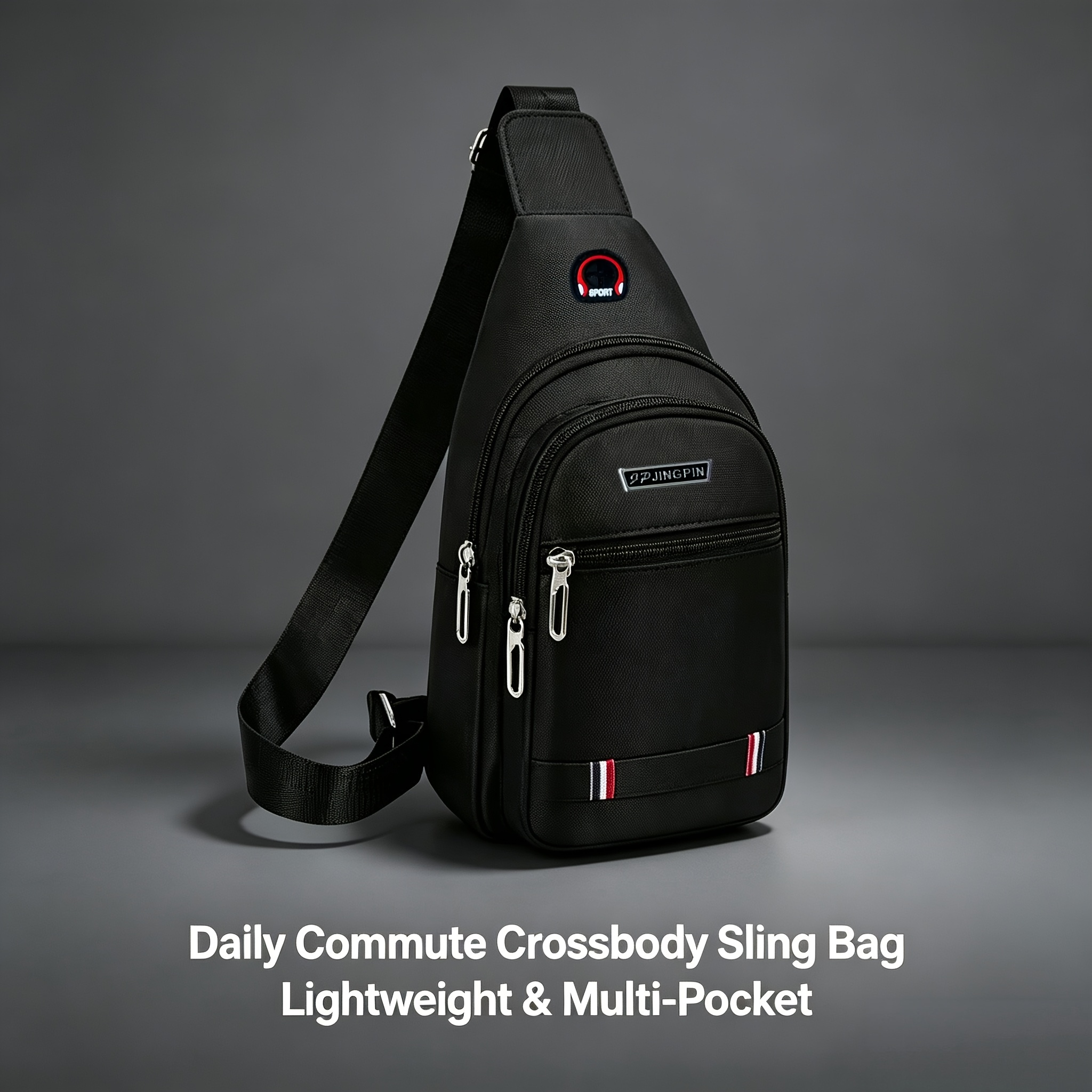 TEMU Lightweight Design Unisex Crossbody Bag With Adjustable Shoulder Straps, Multiple Pockets, And Large Storage Capacity. A Versatile Chest Bag For