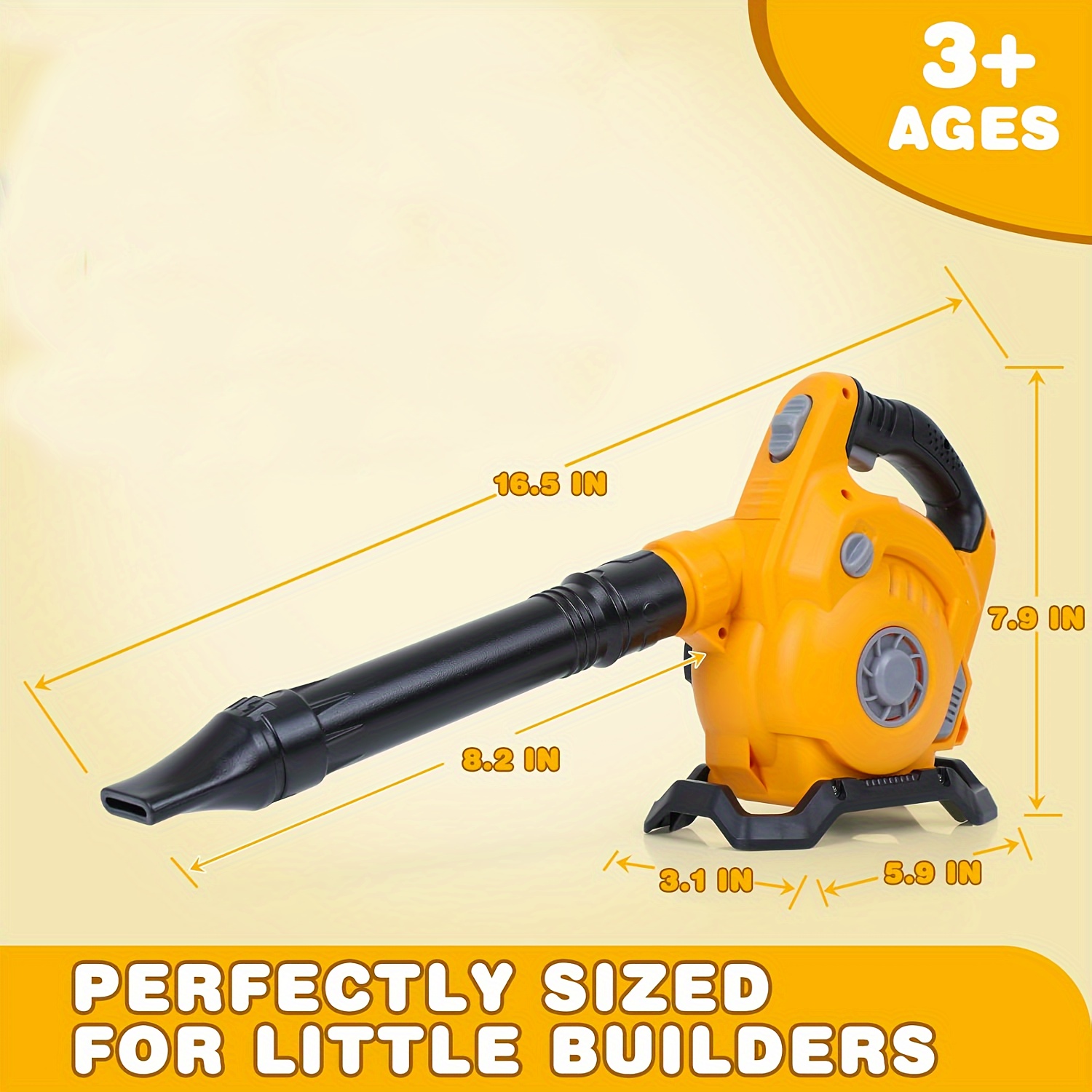 TEMU Blower Kids Leaf Blower That Really Works Pretend Leaf Blower Toy Tool Garden Set, Outside Construction Toy Tool Leaf Blower For Kids