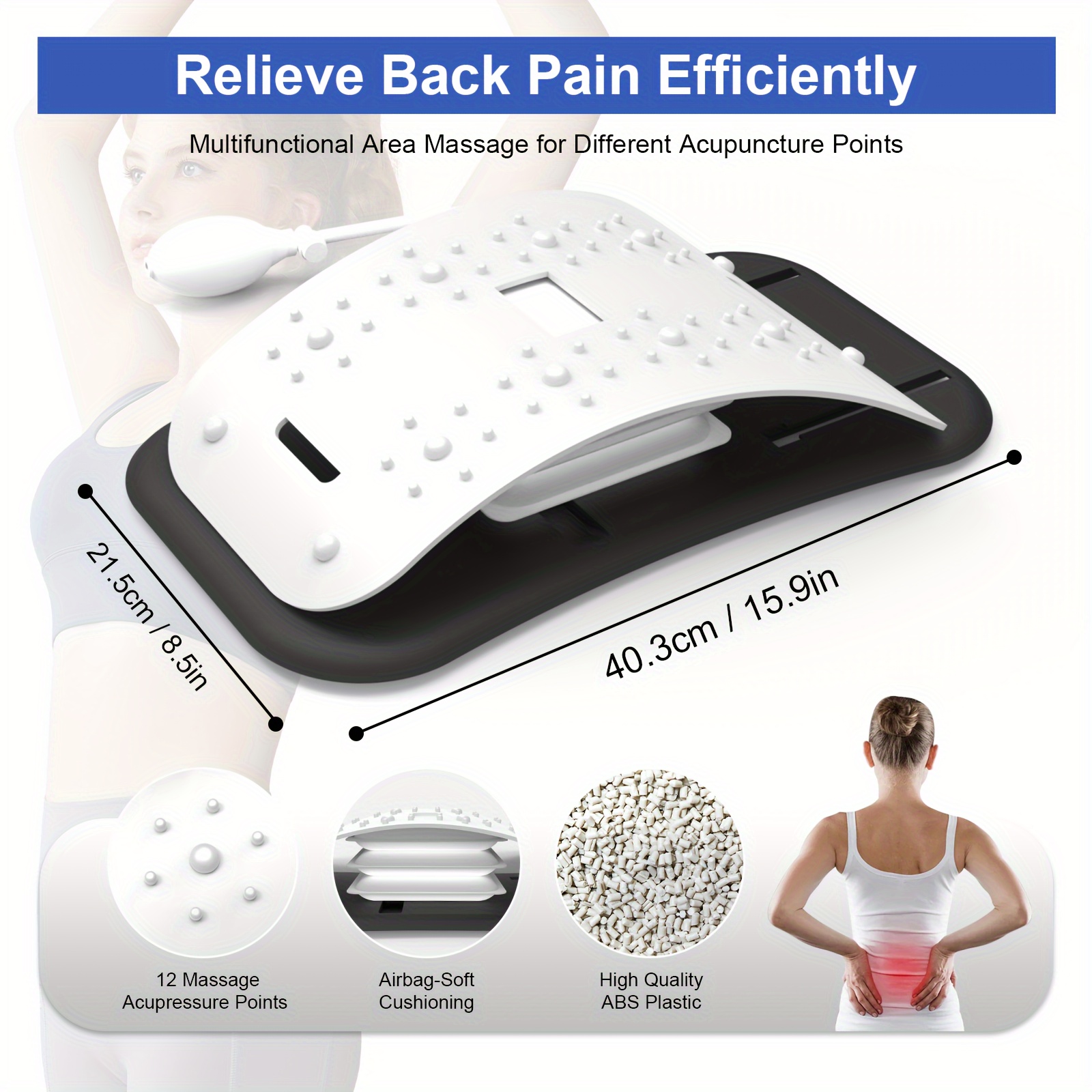 Back Stretcher And Massager For Sciatica Support Flexibility Enhancer Whole Body Targeted Family