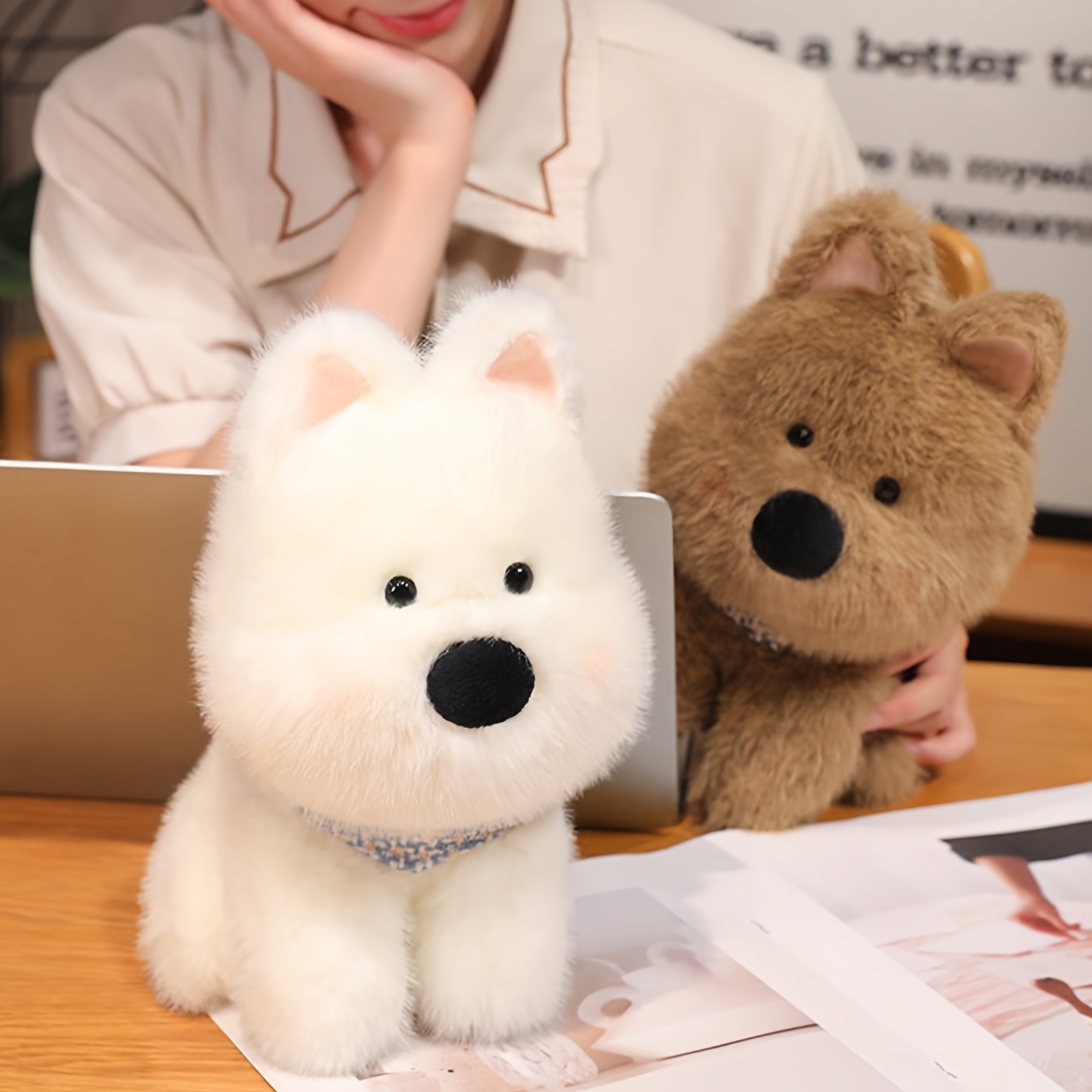 25cm 9 84in cartoon west highland   plush toys kawaii western highland dog stuffed animals plushies cute home decor ideal birthday or holiday gift halloween christmas gift Product details 6
