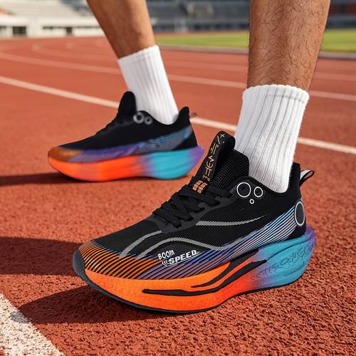 item picture tim carbon plate racing sneakers professional cushioning and rebound running shoes unisex breathable lightweight athletic casual shoes