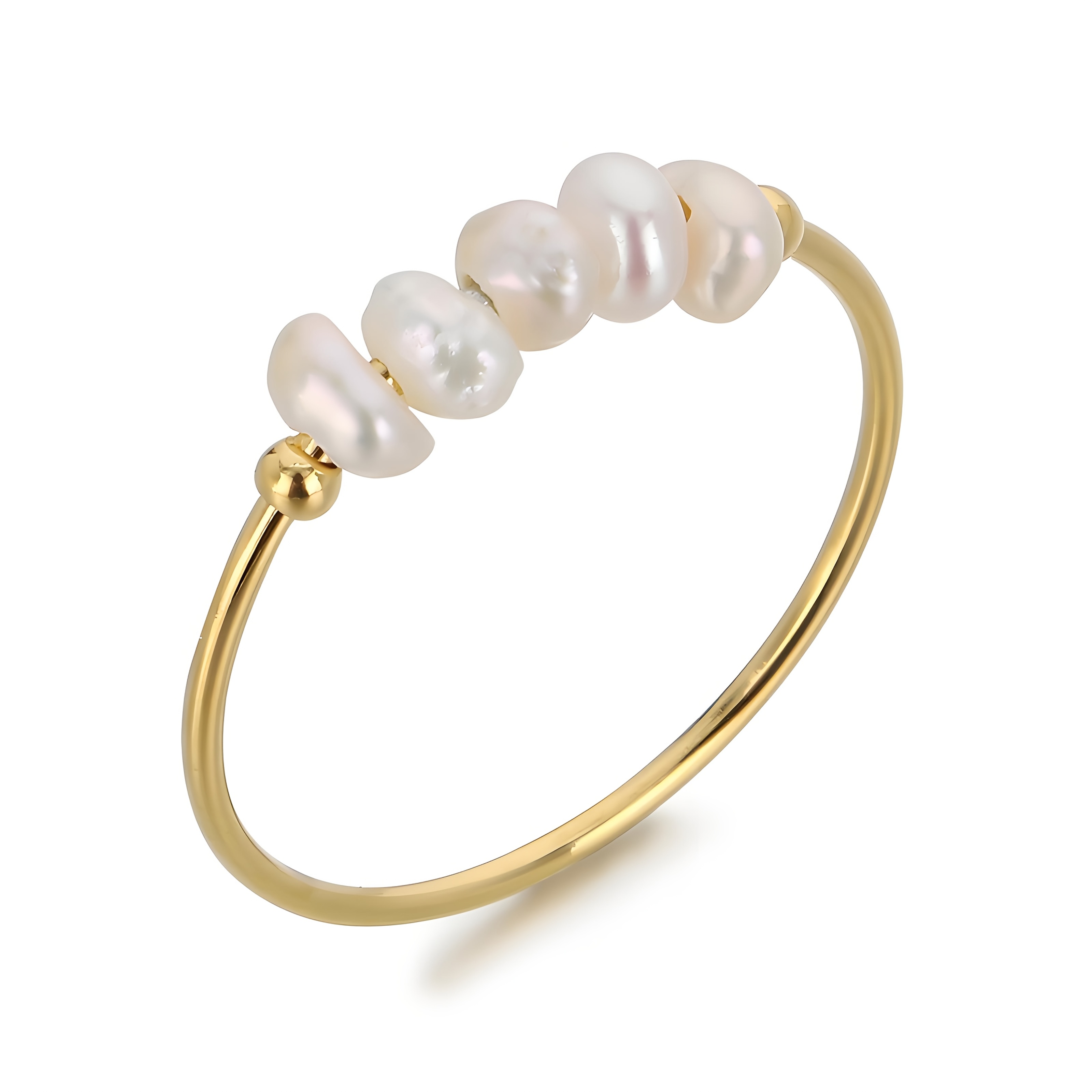 1pc, Crushed Irregular Ring Stainless Steel Fashion Easy Minimal Light Luxury