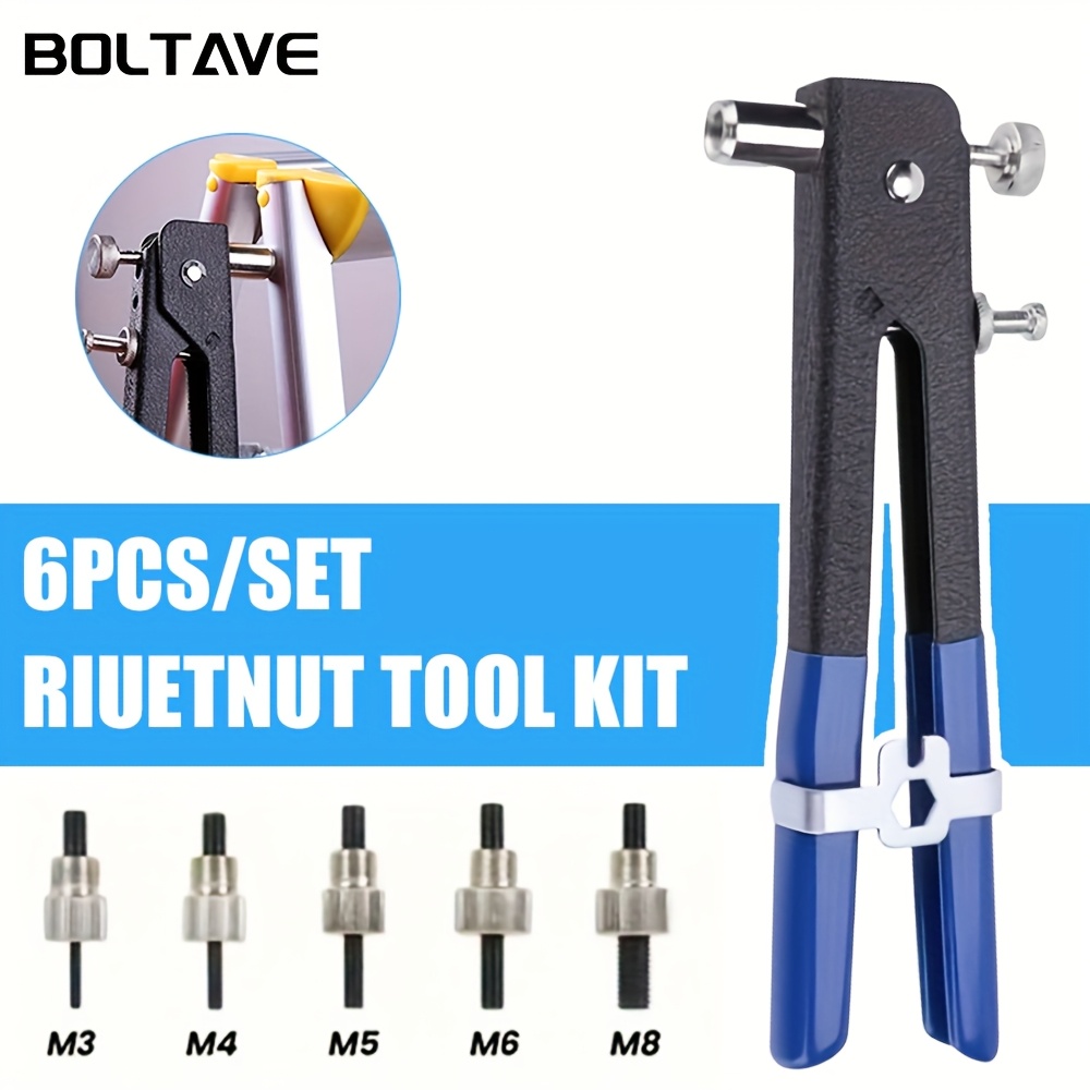 Nietmutternzange Gewinde Nieten Zange Set Stahl Nietmuttern M5 M6 M8 M10 M12 84229136