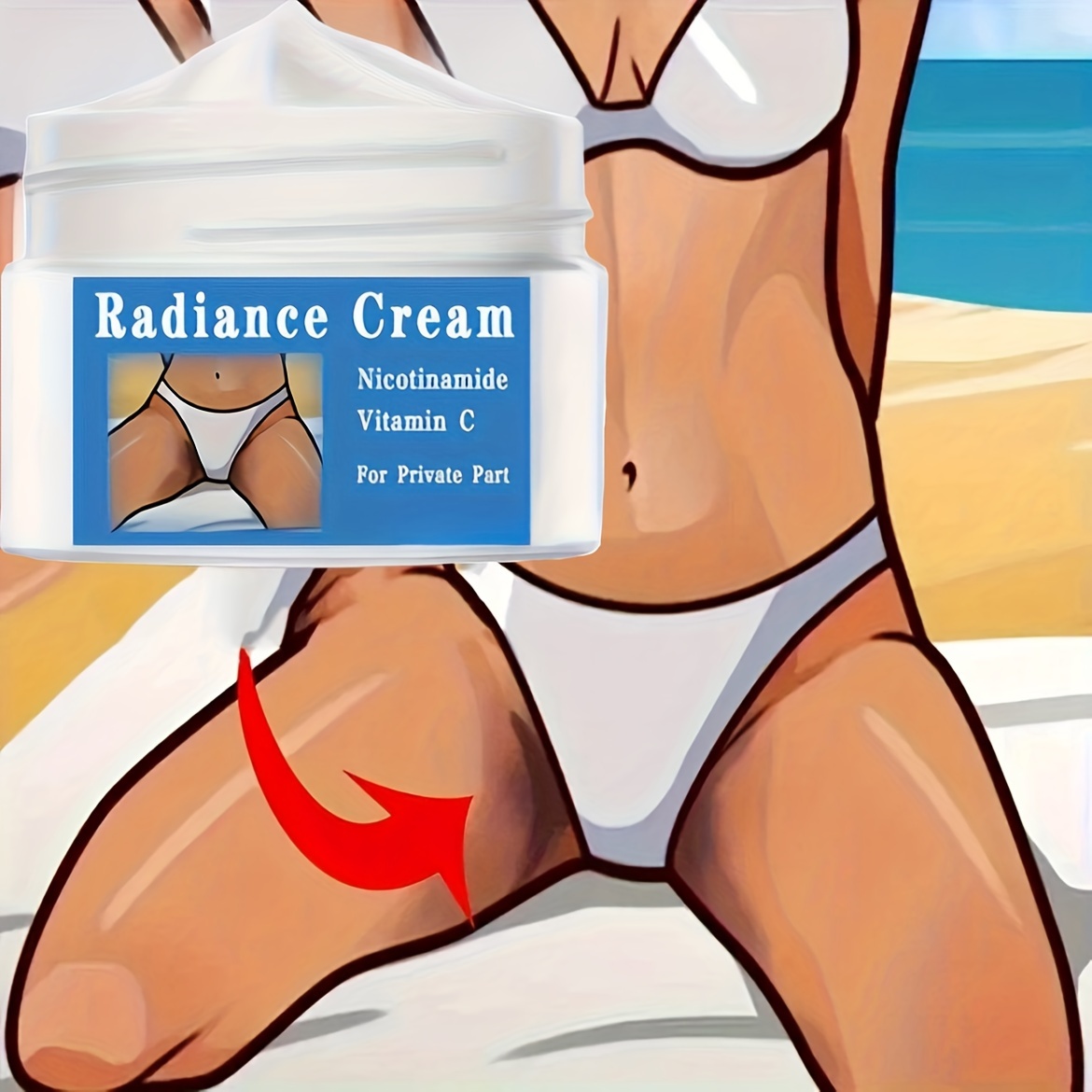 

Radiance Cream - Snow Bleach Cream With Niacinamide, Vitamin C, Centellaasiatica, Allantoin, Chamomile For Powerful Underarm Skin Rejuvenation