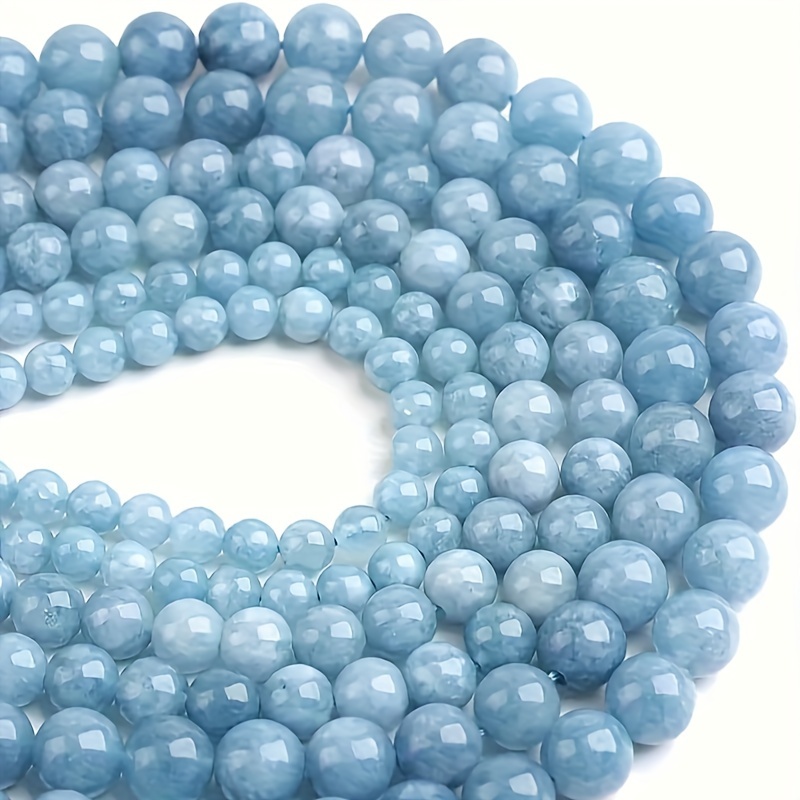 

Natural Aquamarine Beads For Jewelry Making Loose Aquamarine Gemstones Beads For Diy Bracelet