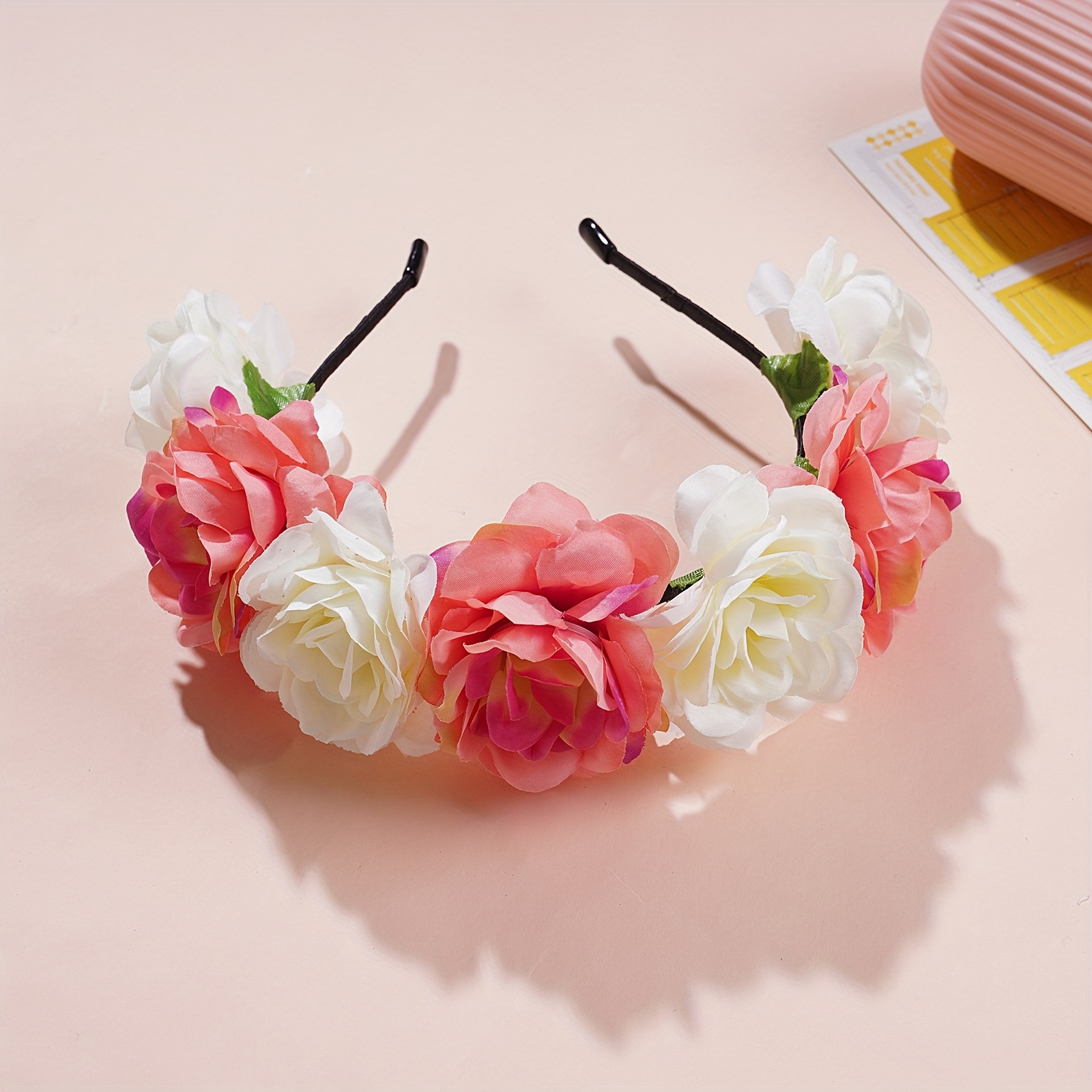 Blumenkranz Stirnband Aus Tuchseide, Handgewebt, Für Hochzeit, Party, Brautschmuck