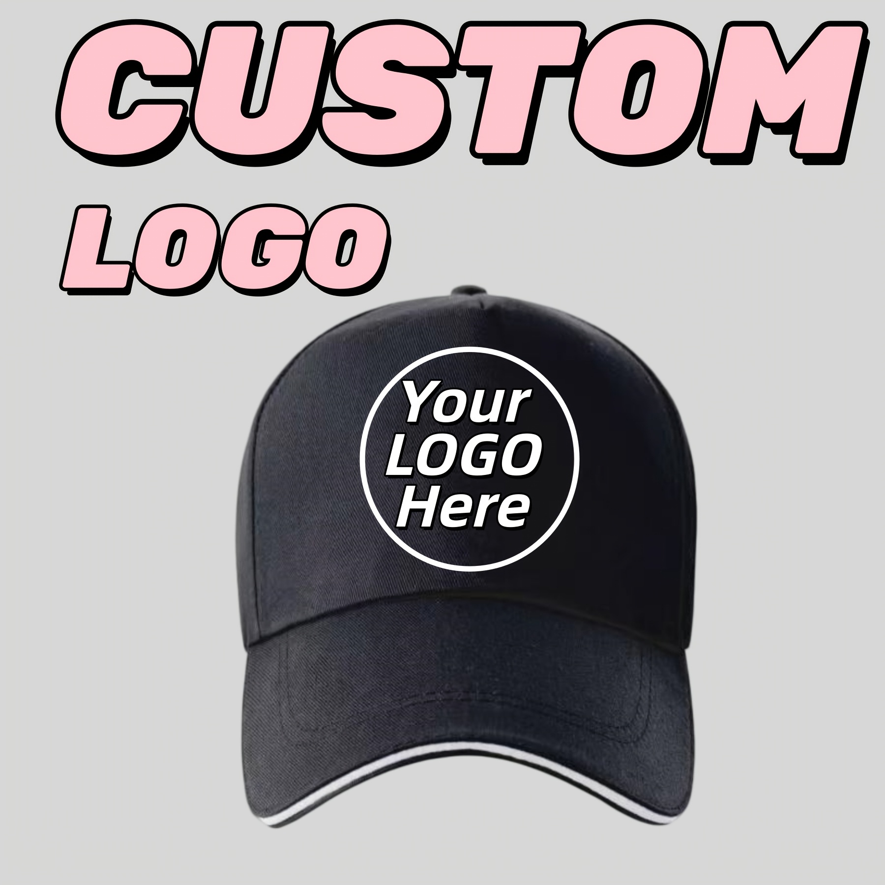 TEMU Custom Baseball Suitable For - Adjustable Snapback Hat With Custom /text/ Printing, Lightweight Comfortable Unisex Gift For, Casual Wear,