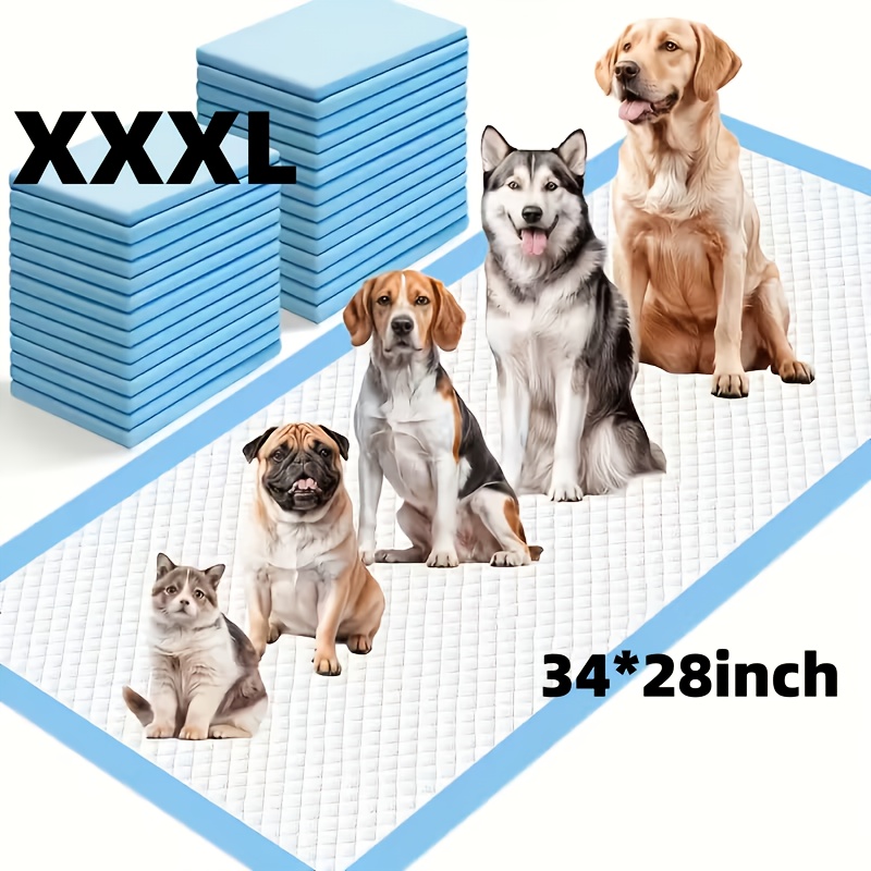 TEMU 34" X 28" Xxxxl Super Absorbent Dog Pee Pads - Leak-proof, , Disposable Pet Pads For Training And Accidents - Perfect For Dogs, Puppies, Cats, Different Pet Urine Pads,