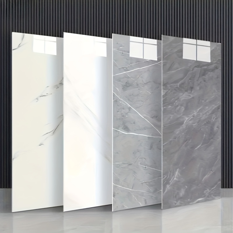 42pcs boho marble pattern vinyl wall tiles self waterproof wear resistant glitter space theme oblong shape for kitchen bathroom decoratio details 2