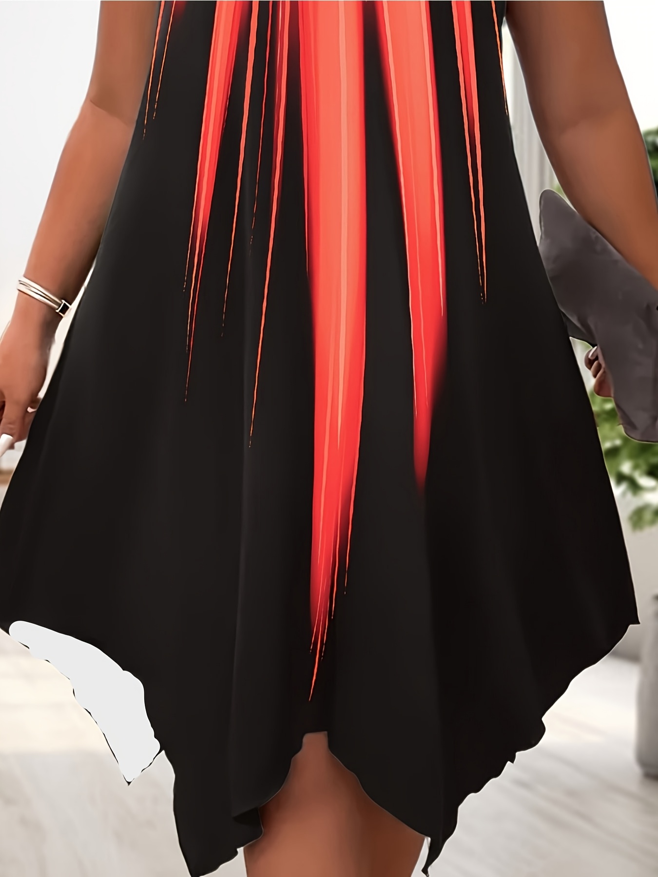 womens casual asymmetrical hem dress 95 polyester 5 spandex - Temu Saudi  Arabia