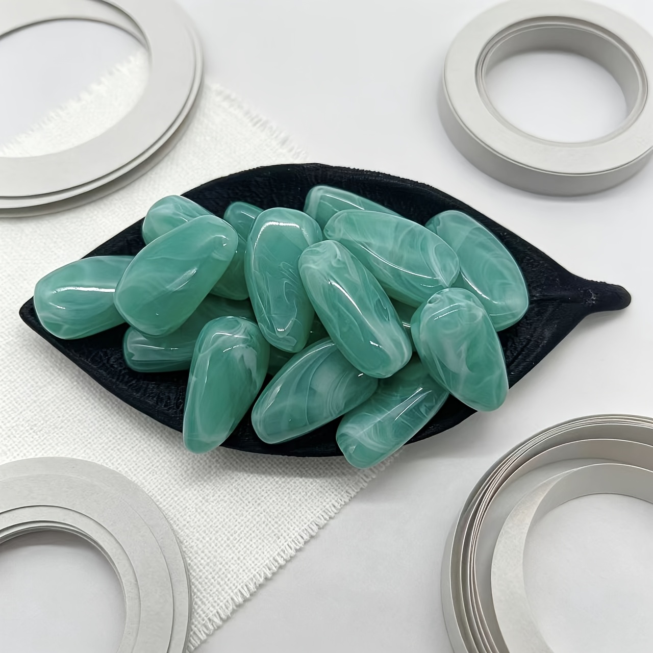 Smoky Acrylic Freeform Beads for DIY Accessories