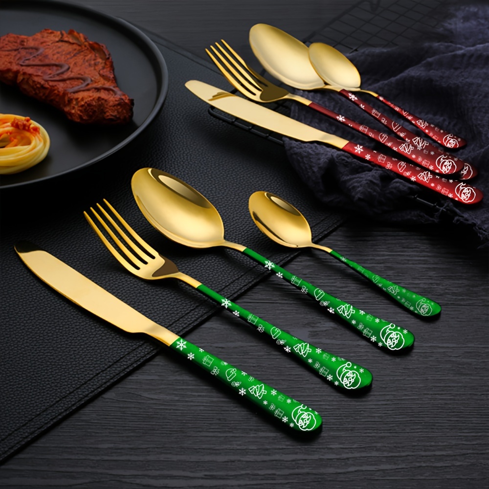 ENSEMBLE D'ARGENTERIE DE Camping Kit De Couverts En Acier Inoxydable