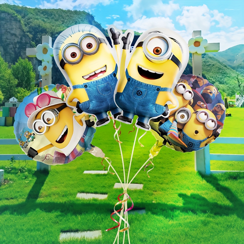 

Minions Set, 4pcs - No Or Batteries Needed - Featherless Balloons For , Decorations, Christmas & - Minions Aluminum Film Balloons For