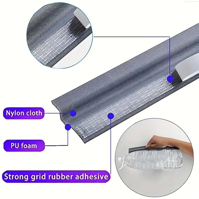   fabric window seal strip for aluminum and steel frames self   insulating weatherstrip for sliding and   windows energy saving draft exclusion soundproofing foam tape 1 roll details 8