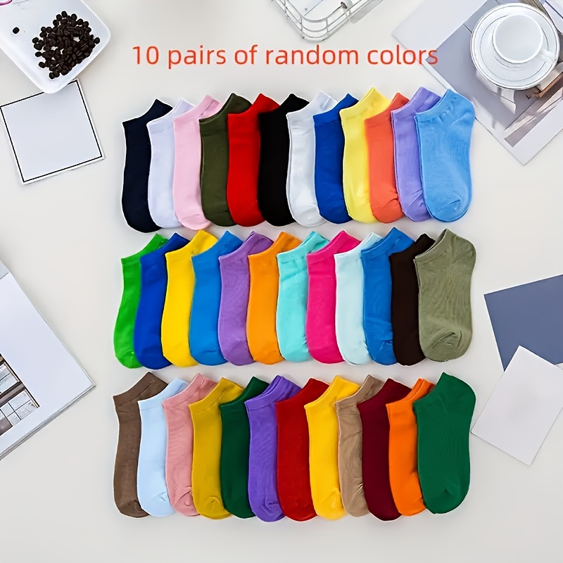 

10 Pairs/20 Pairs/30 Pairs And Other Specifications, Random , College Style, Ins Trendy, And Fashionable Short Socks