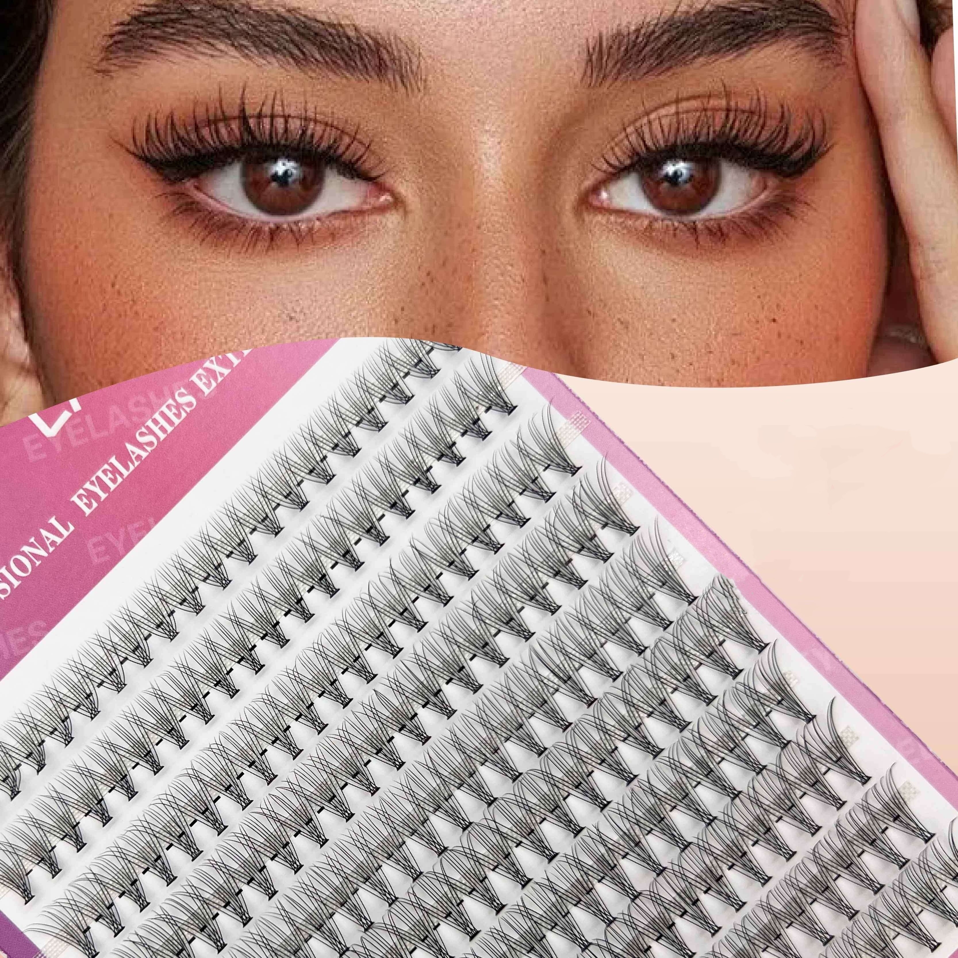 

10p Natural-looking Fluffy False Eyelashes - Diy Cluster Lashes, 9-16mm Lengths For Versatile Looks, Beginner-friendly, Parties & Everyday