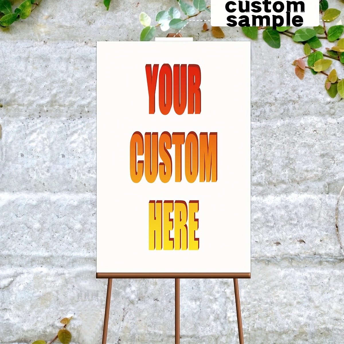 2d flat customizable yard sign with photo text lawn sign for birthdays real estate garage and more durable 2d flat printing polypropylene material   outdoor decor outdoor decorations