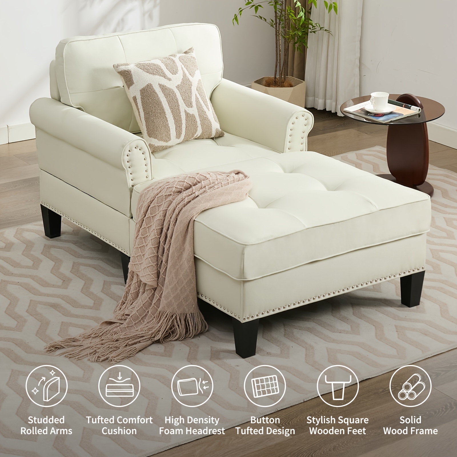 Miniyam Storage Chaise Lounge, Velvet Upholstered Sofa Recliner Lounge Chair With Pillow For Living Room Bedroom Pink
