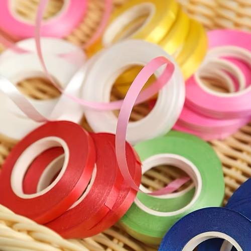 10 balloon ribbon plastic wedding birthday party decoration with balloon attachments lightweight for diy crafts showers party decorations no sewn edges roll