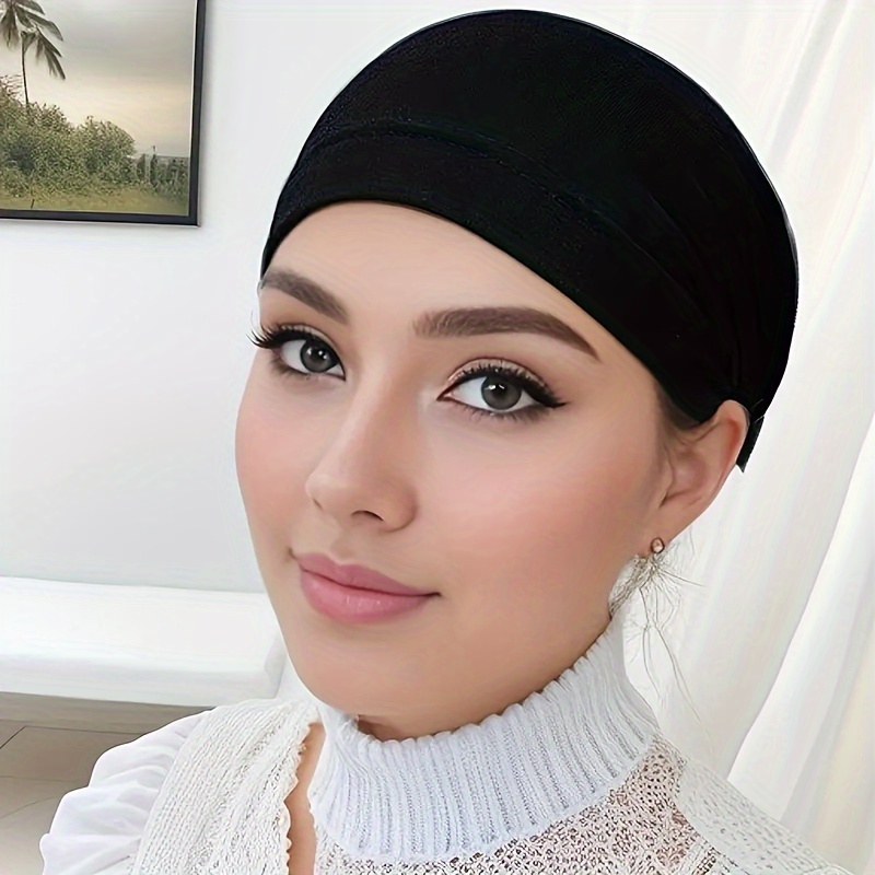 

Soft And Stretchy Black Basic Headscarf, 1 Size Fits All, Perfect For Easter Or Chemotherapy Patients