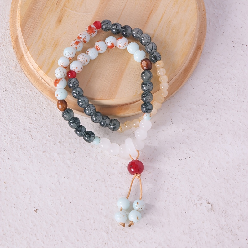 Double Loop Stackable Retro Bracelet, Gift for Friends