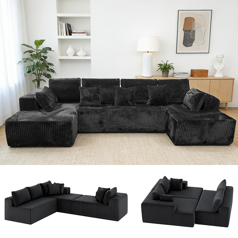 TEMU Modern Durable Multi-person Sofa, Large Size Bed, Living Room Sofa, To Assemble Compression Sofa, Sofa 3pcs Set Combined At Will, Suitable For
