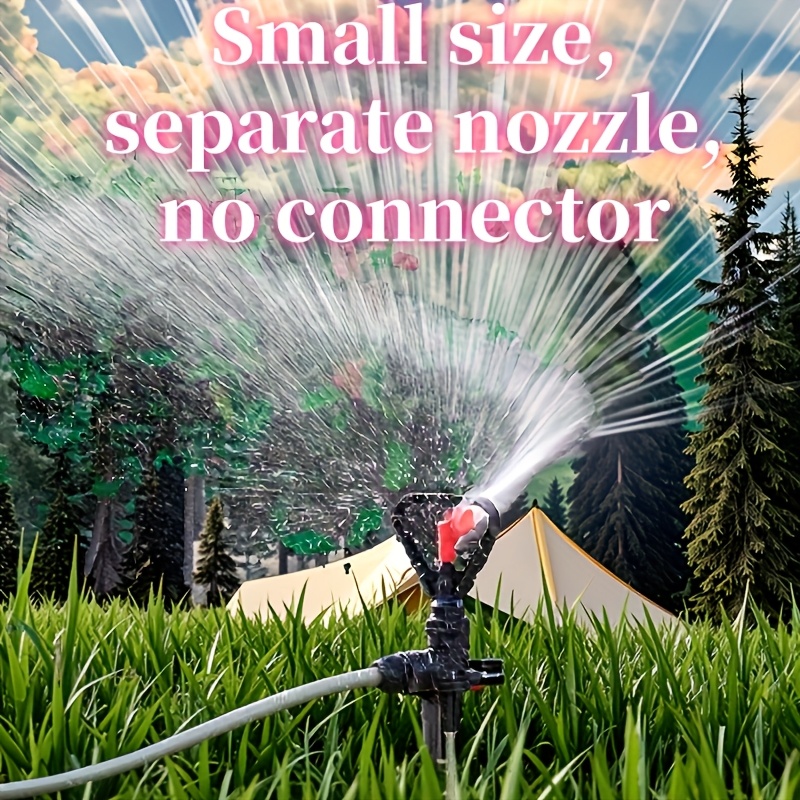(single Nozzle Without Connector, 2cm/0.8in Threaded Interface) Automatic Rotating Shaped Spray Nozzle, Plastic Red Heart Rain Shaped Spray Nozzle, Garden Lawn Irrigation Spray Nozzle