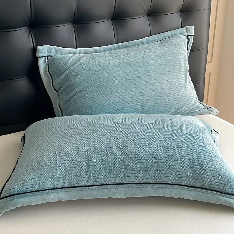 2pcs of milk velvet pillowcases new simple and fashionable adult pillow set soft and comfortable and breathable suitable for home office outdoor room car sofa pillow cover machine washable multiple patterns and colors from couple pillowcase suitable for without pillow core Product details 8