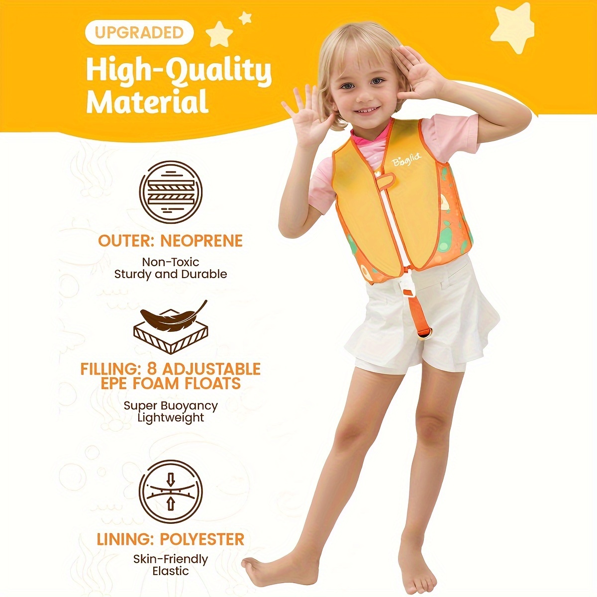 Toddler Swim Vest Buoyancy Swimming Aid Boys Girls Swim - Temu