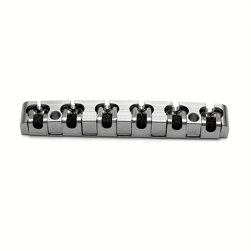 Stainless Steel Electric Guitar Nut, Precision CNC Machined 43mm Roller, Durable & Compact Design, Compatible with ST Style Guitars, Includes Screws & Shims for Easy Installation, Tuning Pegs Design, Musical Instrument Parts