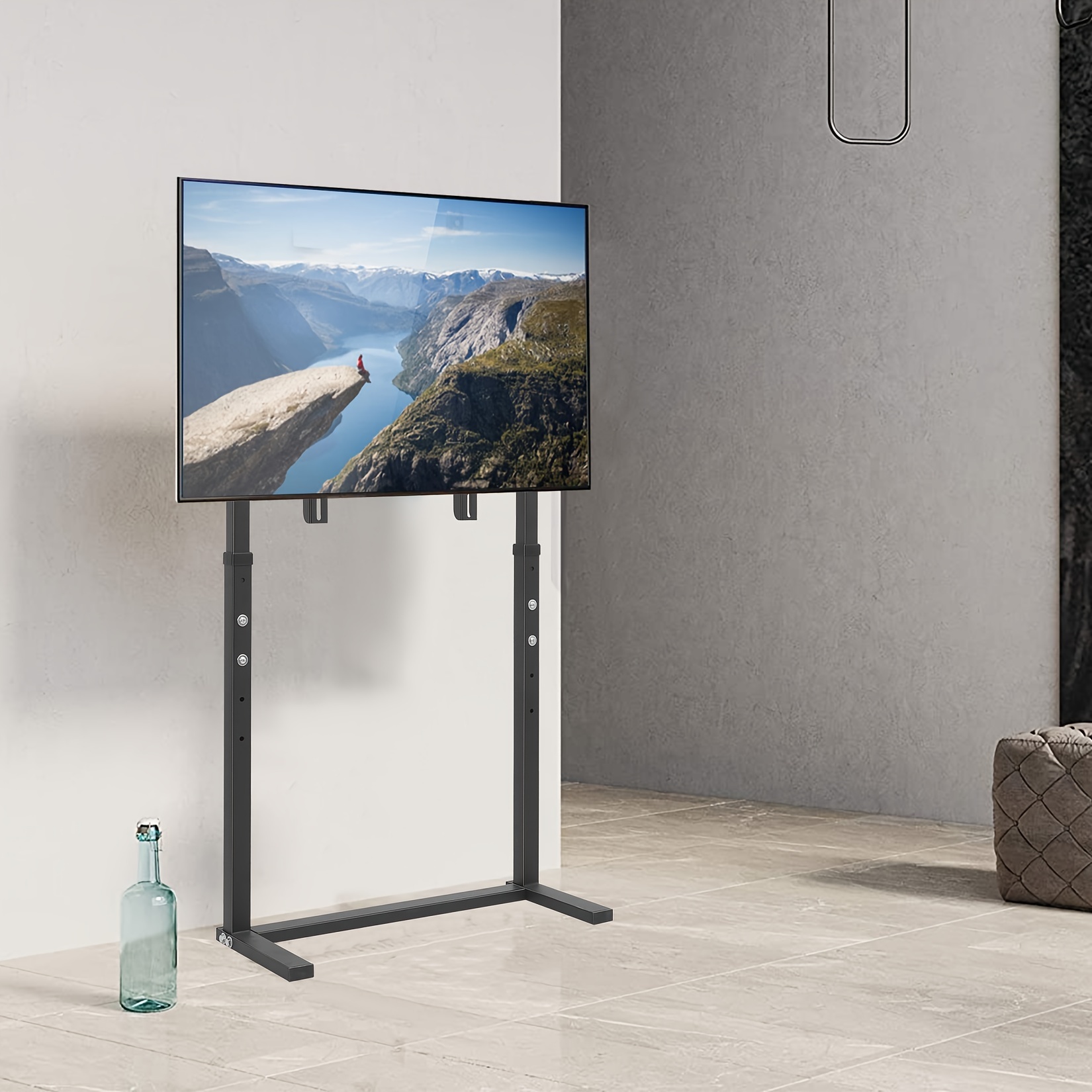 A Spacious TV Stand with an Adjustable Mount, Suitable for Home Offices, Accommodating Screens from 32 to 100 Inches
