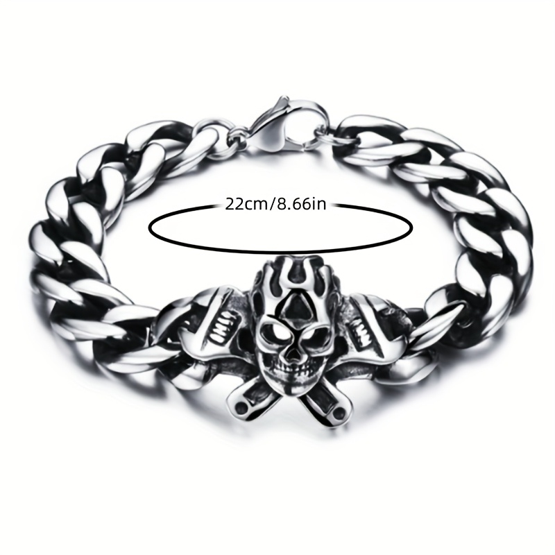 Gothic Skull Pendant Chain Alloy Hip Hop Jewelry