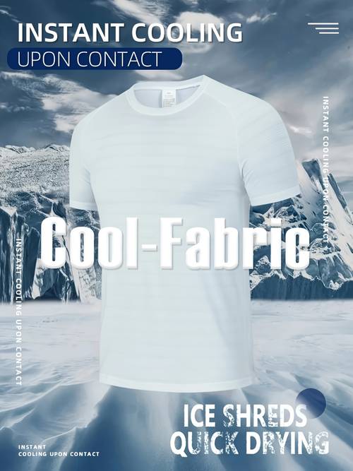 larawan ng item 1 ng t-shirt na lalaki para sa tagsibol/tag- na may technology, gradient mesh fabric, kaswal at komportable, maikling manggas, sumisipsip ng moisture, mataas na elastisidad, y smooth, mahangin, matuyo, -sports na -tag- na basic crew neck t-shirt, mahalaga