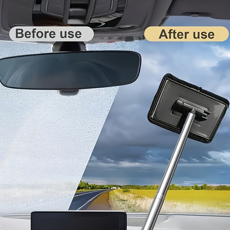 4pcs Car Glass Brush And Replacement Cloth, with Retractable... product image 5