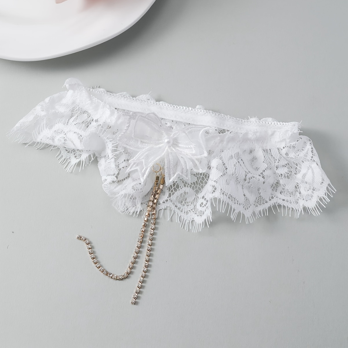 elegant white lace thigh high stocking garter - Temu Mauritius