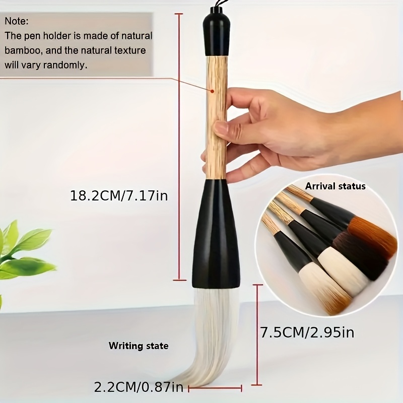 TEMU 1pc, Chinese Traditional 4 Large Brush Chinese Painting Calligraphy Calligraphy Calligraphy Calligraphy Couplet List Book Large Pen Wolf Brush