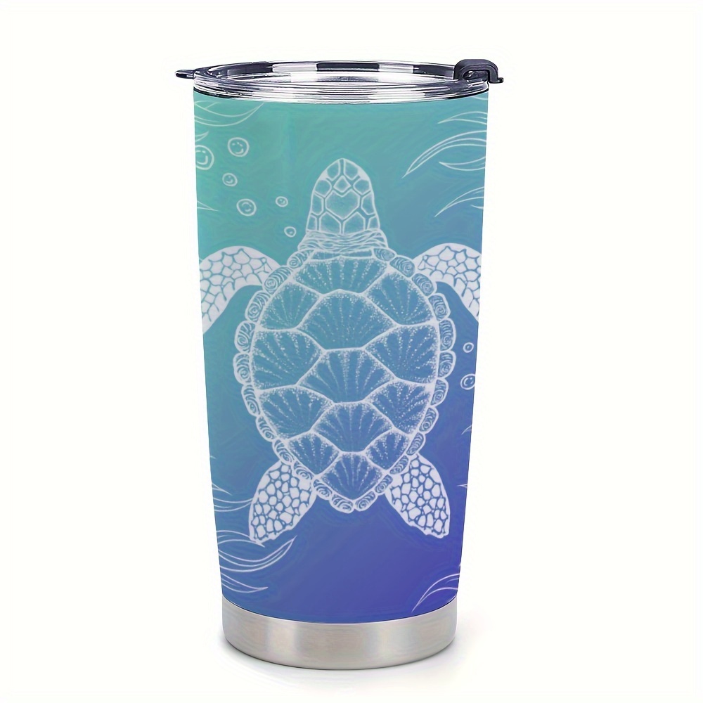 

1pc Sea Turtle For Women Gifts - 20oz Stainless Steel Vacuum Insulated Double Wall Coffee Mug With Lid Cup