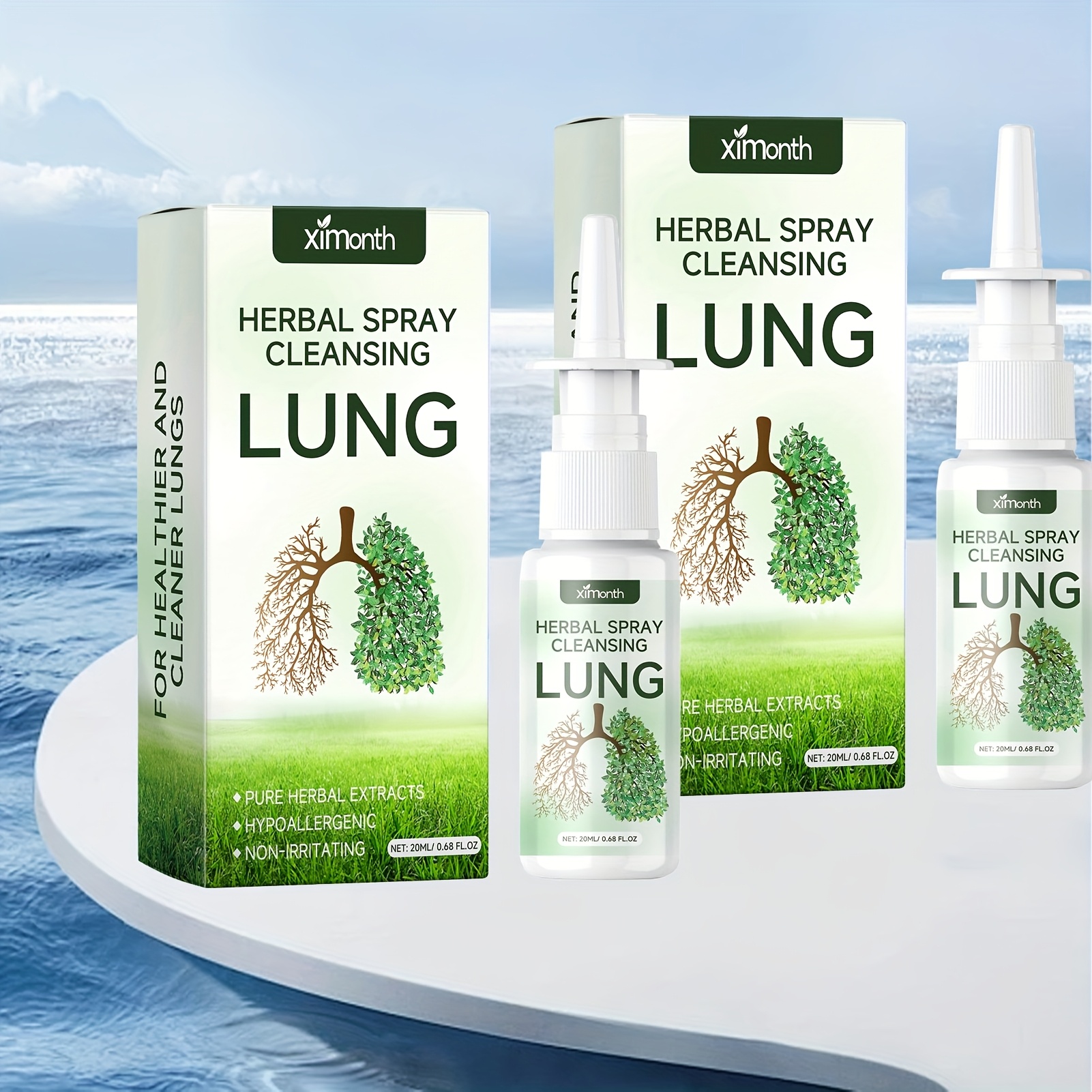 [Herbal Nasal Spray] 2pcs Herbal Nasal Care Spray 0.68oz*2 Contains mint and witch hazel Gently cleanses inside and outside the nose Plant ingredients care for the nasal area Enjoy a breath of fresh air Cool and refreshing Portable and easy to use Suitable for everyone