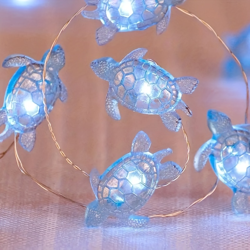 Turtle-shaped Led String Light, Wire Led Light, For Holiday, Festival, Wedding, Party, Valentine's Day Decorations (without 2*aa Batteries) Halloween Christmas