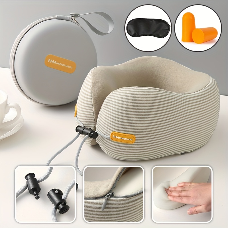 

Memory Foam U-shaped Travel Neck Pillow For Sleeping On Planes, Portable Cervical Support Pillow.