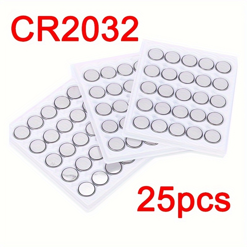 

25-piece Cr2032 Button Batteries, 3v, 210mah - Ideal For Car Keys & Home Appliances Button Batteries All Sizes