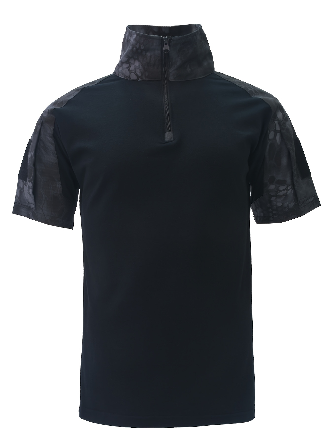 men's frog uniform shirt short sleeve zip black Temu South Africa