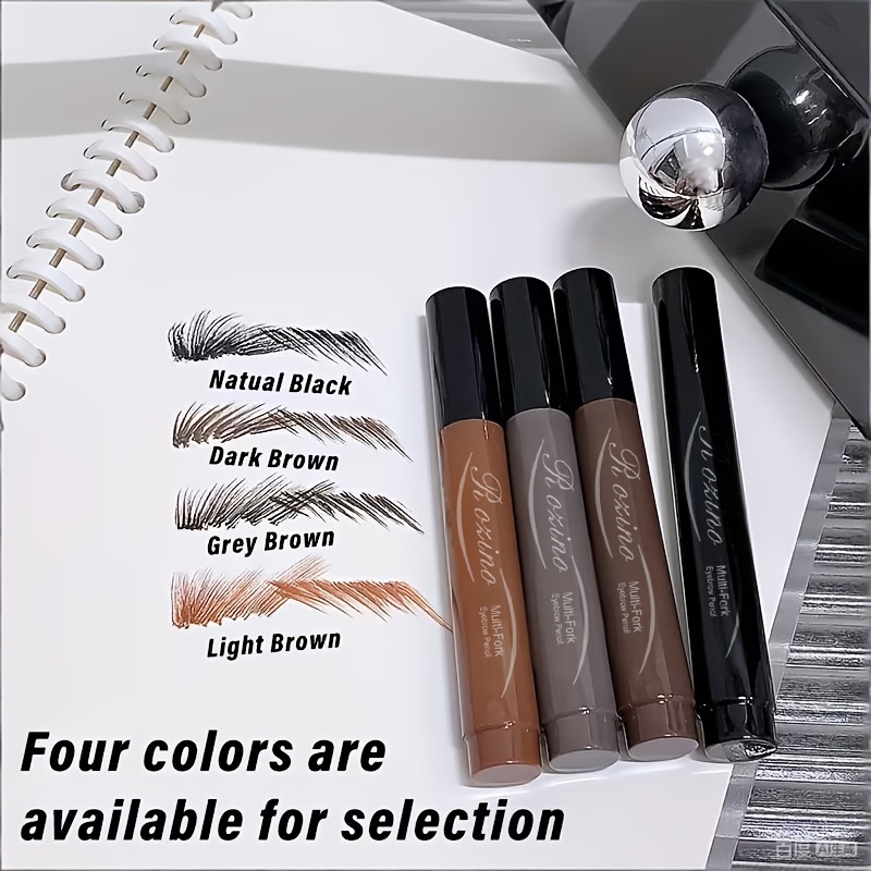Dual-Action Quick Water Eyebrow Pencil with Multi-Branch Brush Head Design: Defines Each Hairline with a Single Stroke, Precisely Fills in Hairline, Waterproof, Long-Lasting, Smudge-Proof. Three-Dimensional Hair Flow Technology for Natural Blending