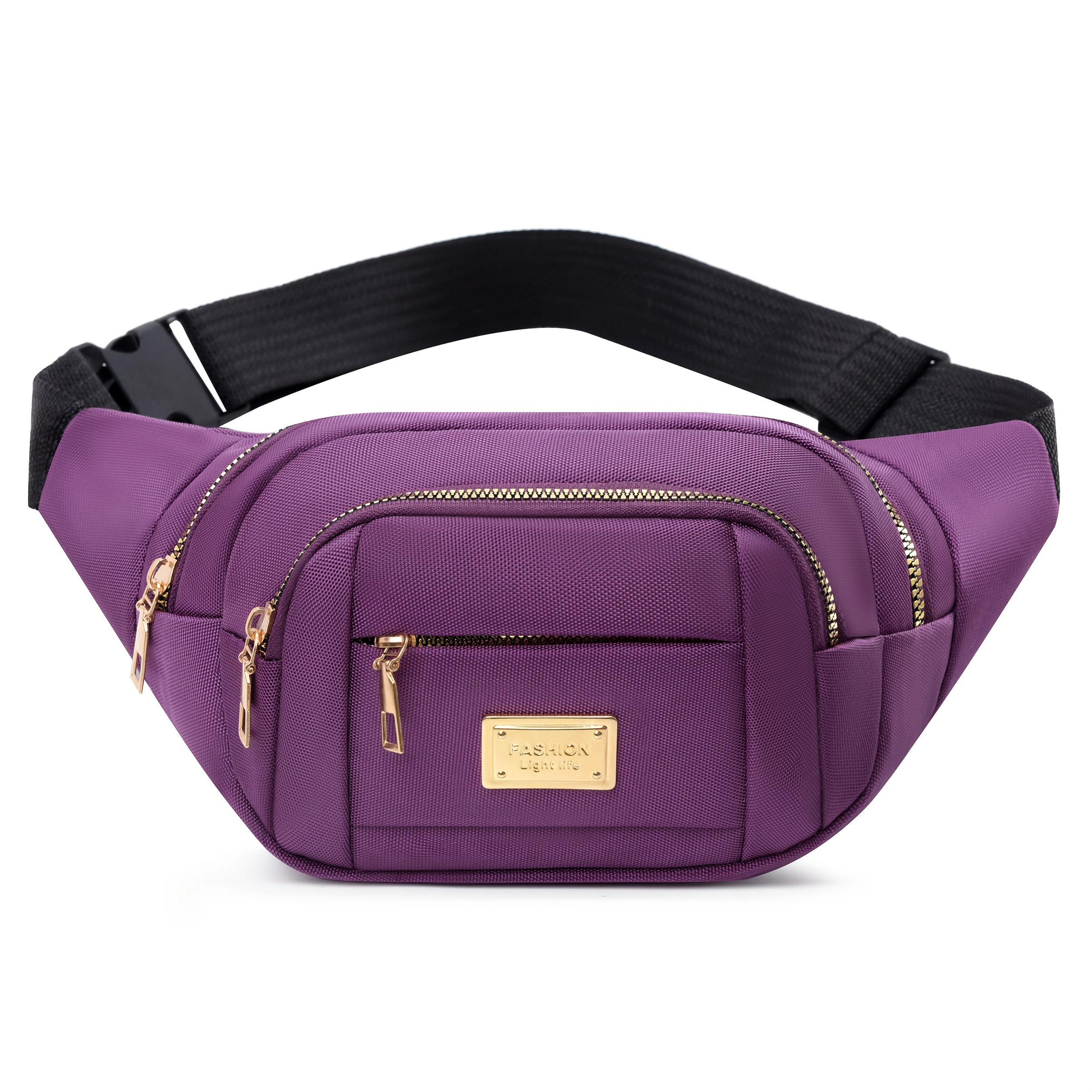 TEMU Fashion Casual Sports Belt Bag, Multi-compartment Chest Bag, Travel Bag