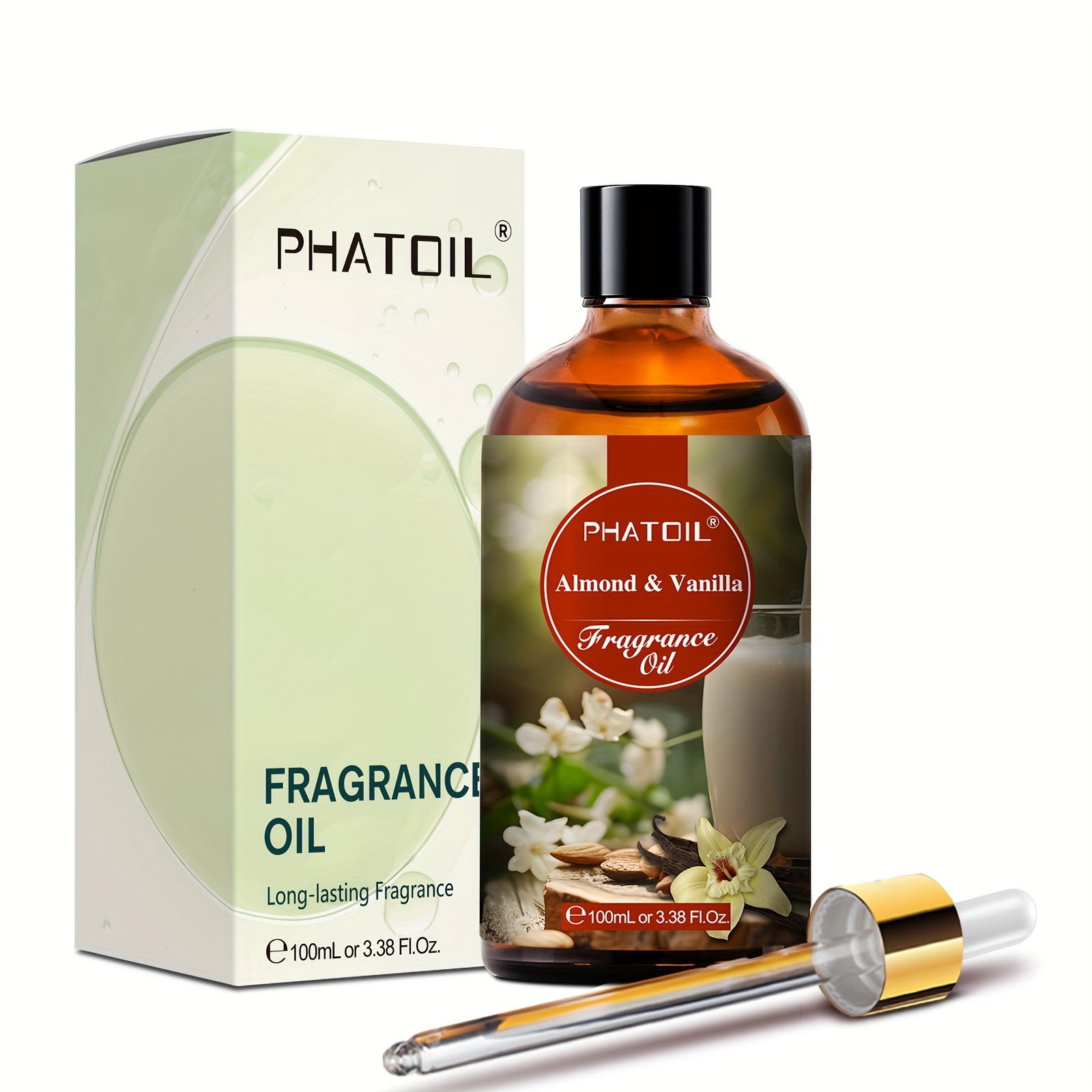 TEMU Phatoil 1pc 100ml/3.38 Fl.oz Almond & Vanilla Fragrance Oils -for Diffuser, Humidifier, Candle Making -best Gifts For Lover, Family, , Women