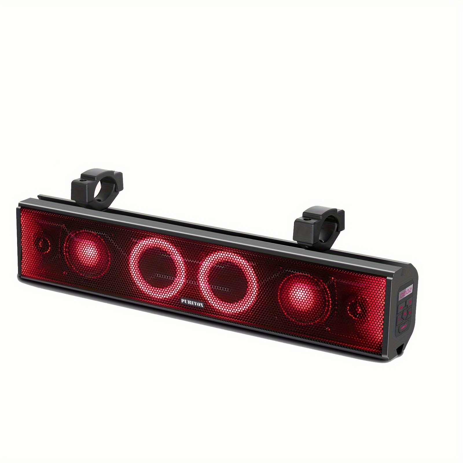 TEMU Utv , 25in Golf Cart Speakers, Wireless Atv Soundbar With Rgb Lights For Rzr Defender