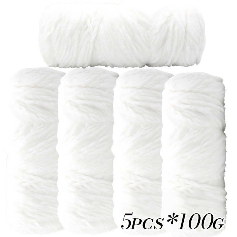 5pcs Chenille Yarn, 500g - Plush Velvet Yarn For Crocheting Blankets And Hats | Warm, Thick, And Shape-retaining Diy Craft Yarn