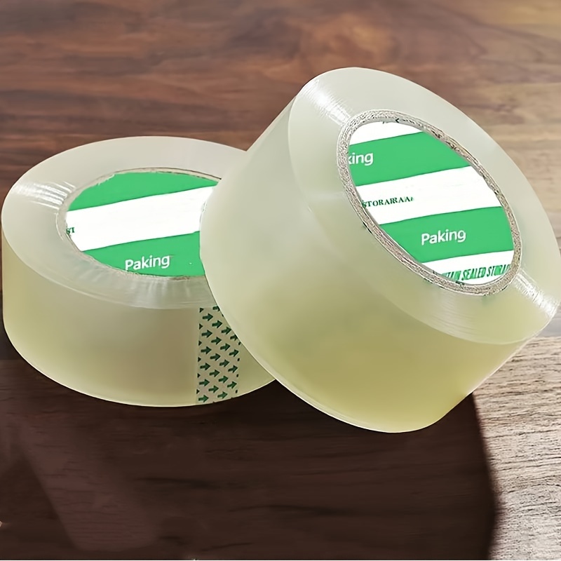 

Clear Packaging Tape For Shipping, Moving, Packing, Industrial Sealing, Office Supply, School And Home - 100m/109 Yards, 6cm/2.36 Inch Width, Good Stretching, Plastic Material