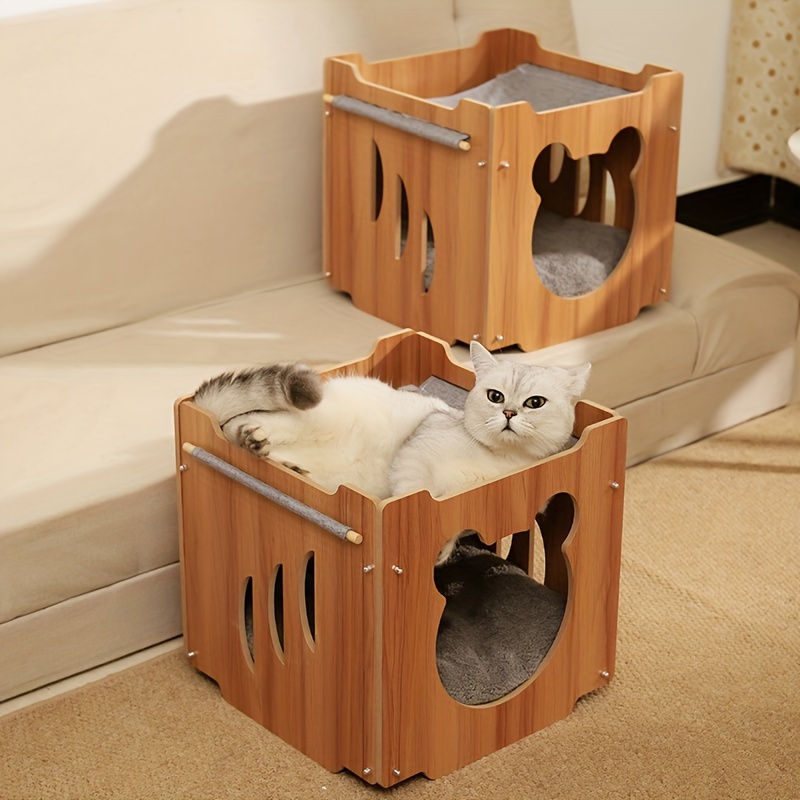 Casa de lujo para gatos Villa para uso interior y exterior 