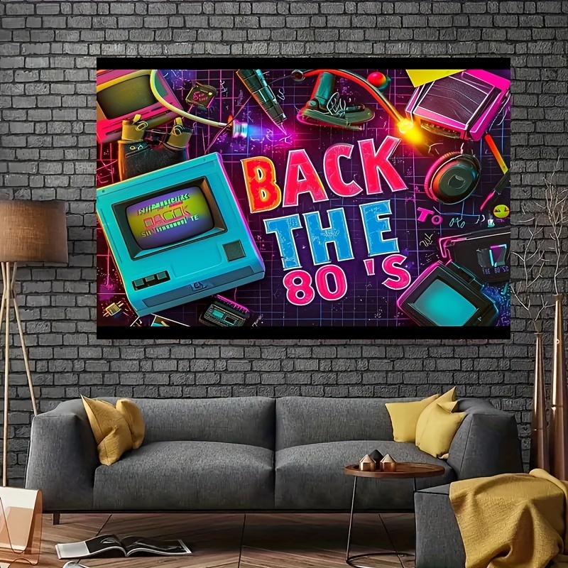 80's Party Decorations Back to The 80's Banner 80's Backdrop Background  Decoration for Photography Background 80's Party Supplies, 73 x 43 x 0.04  Inch : : Toys & Games